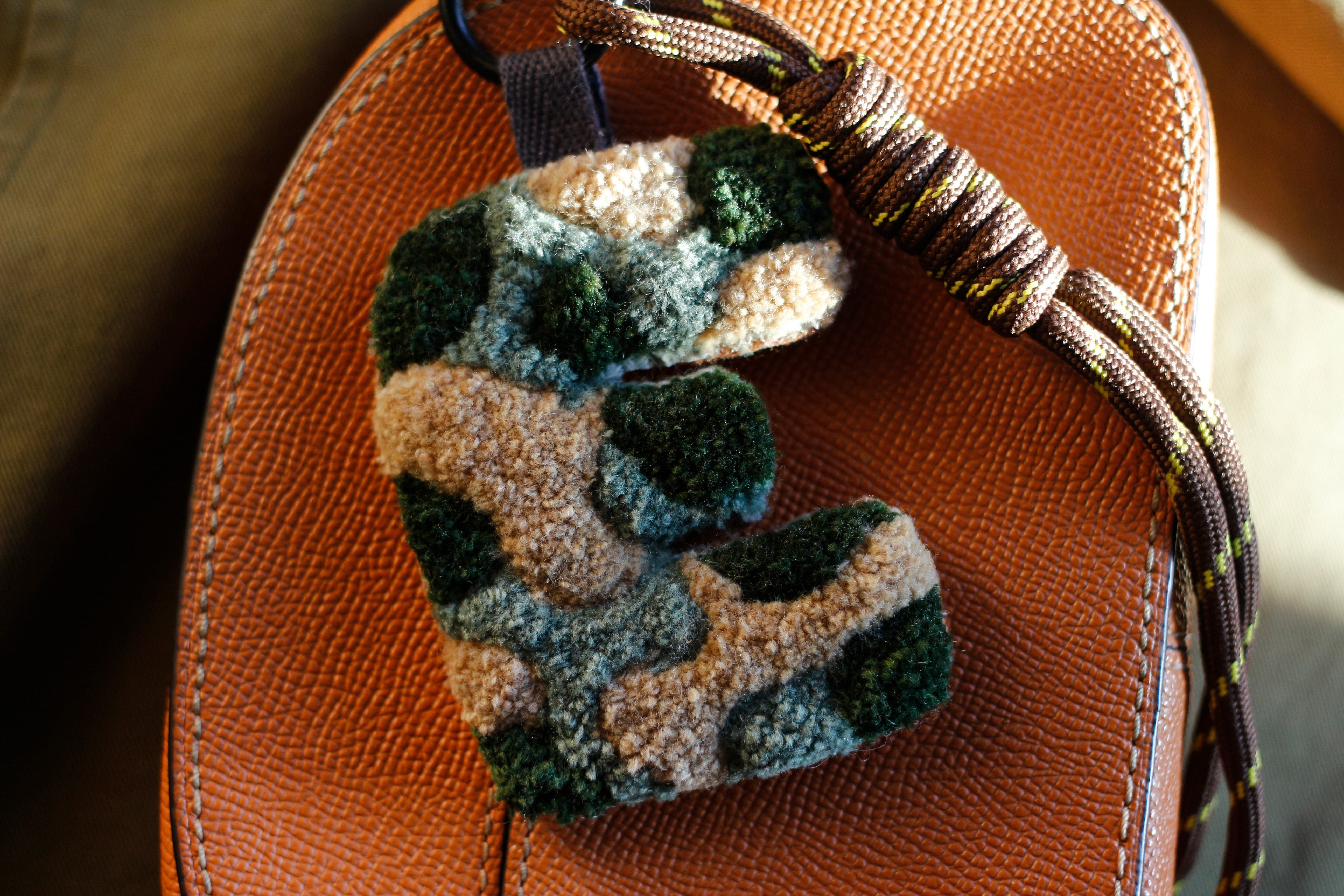 Camouflage Letter Keychain