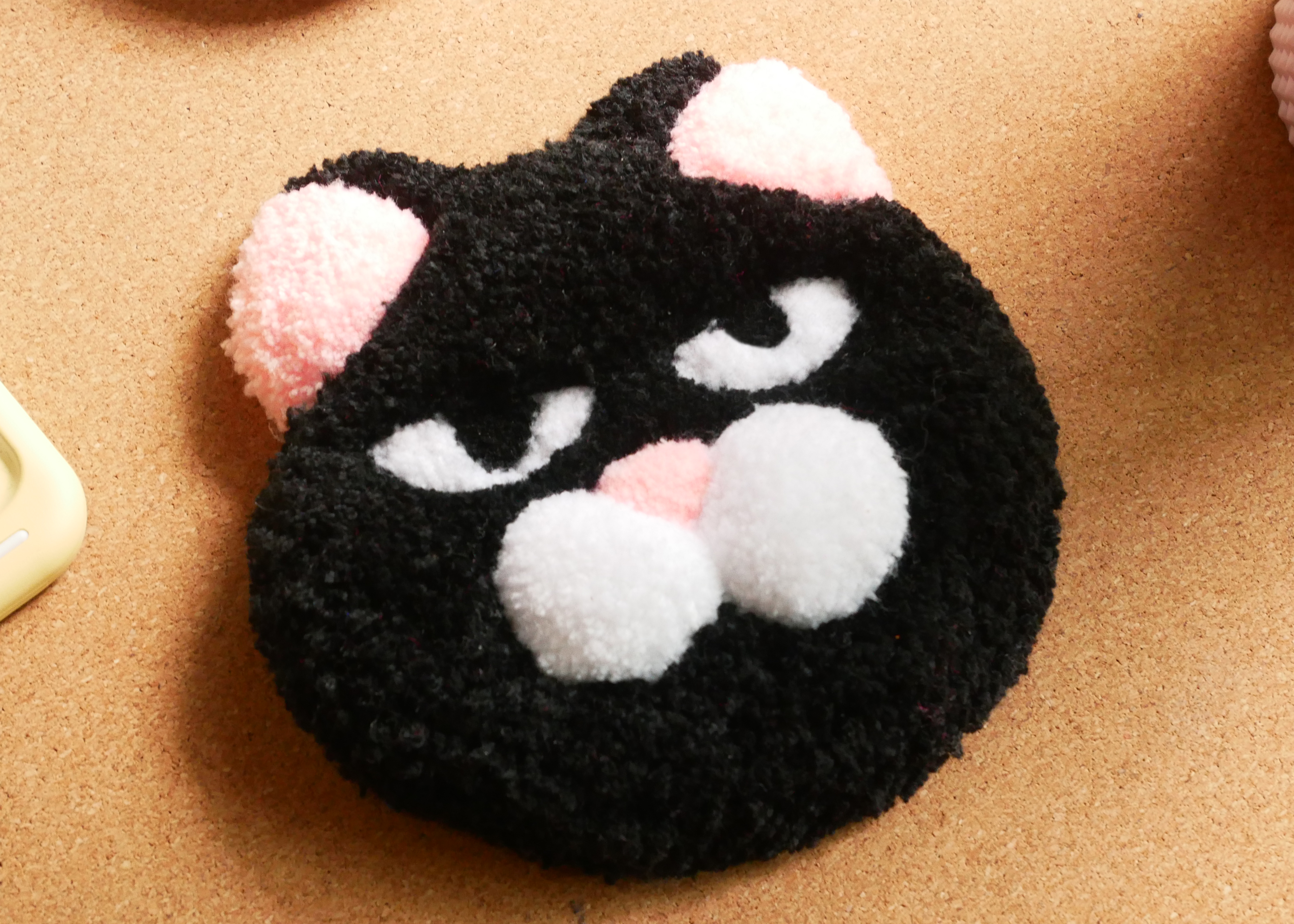 Black Cat Plush Coaster