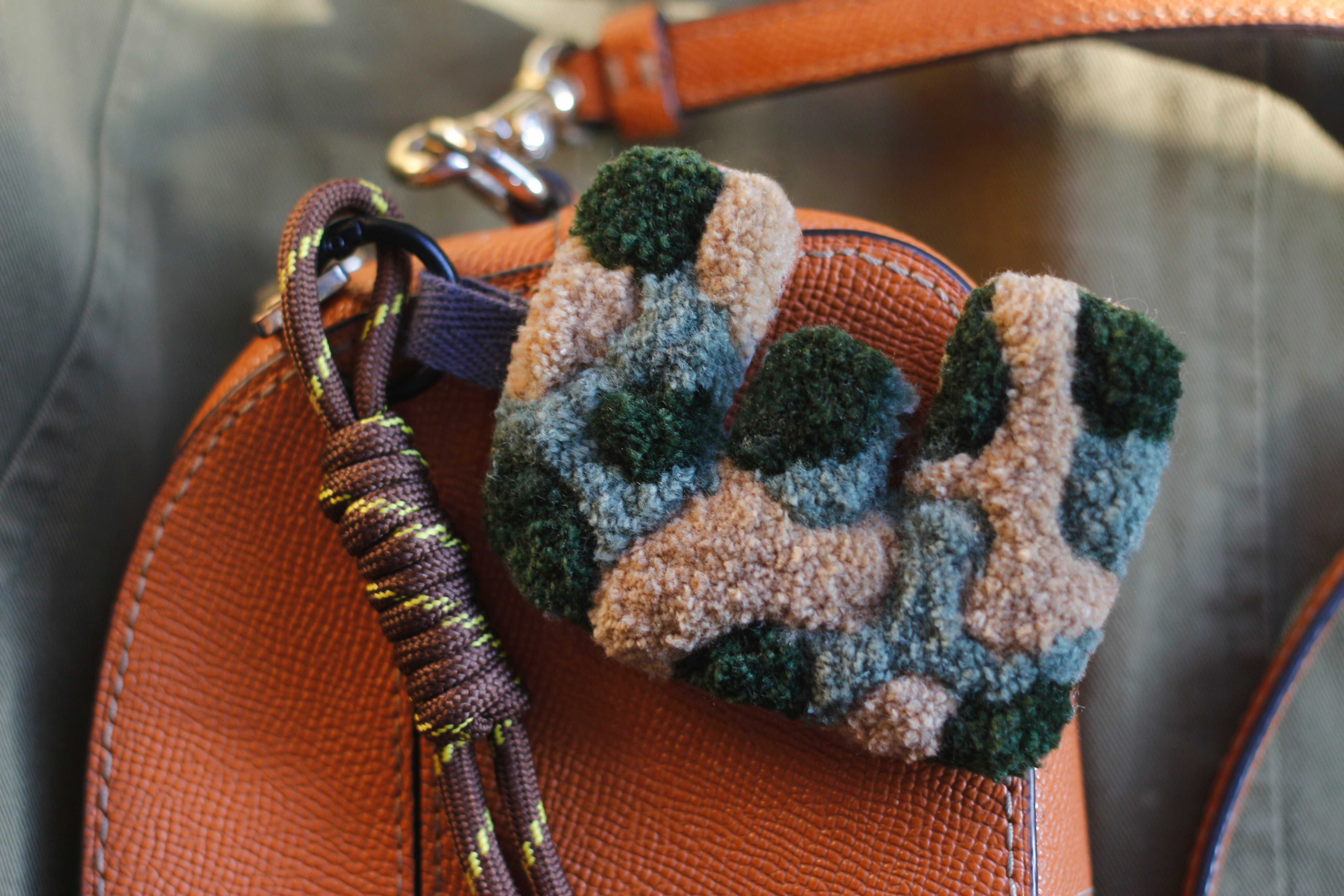 Camouflage Letter Keychain