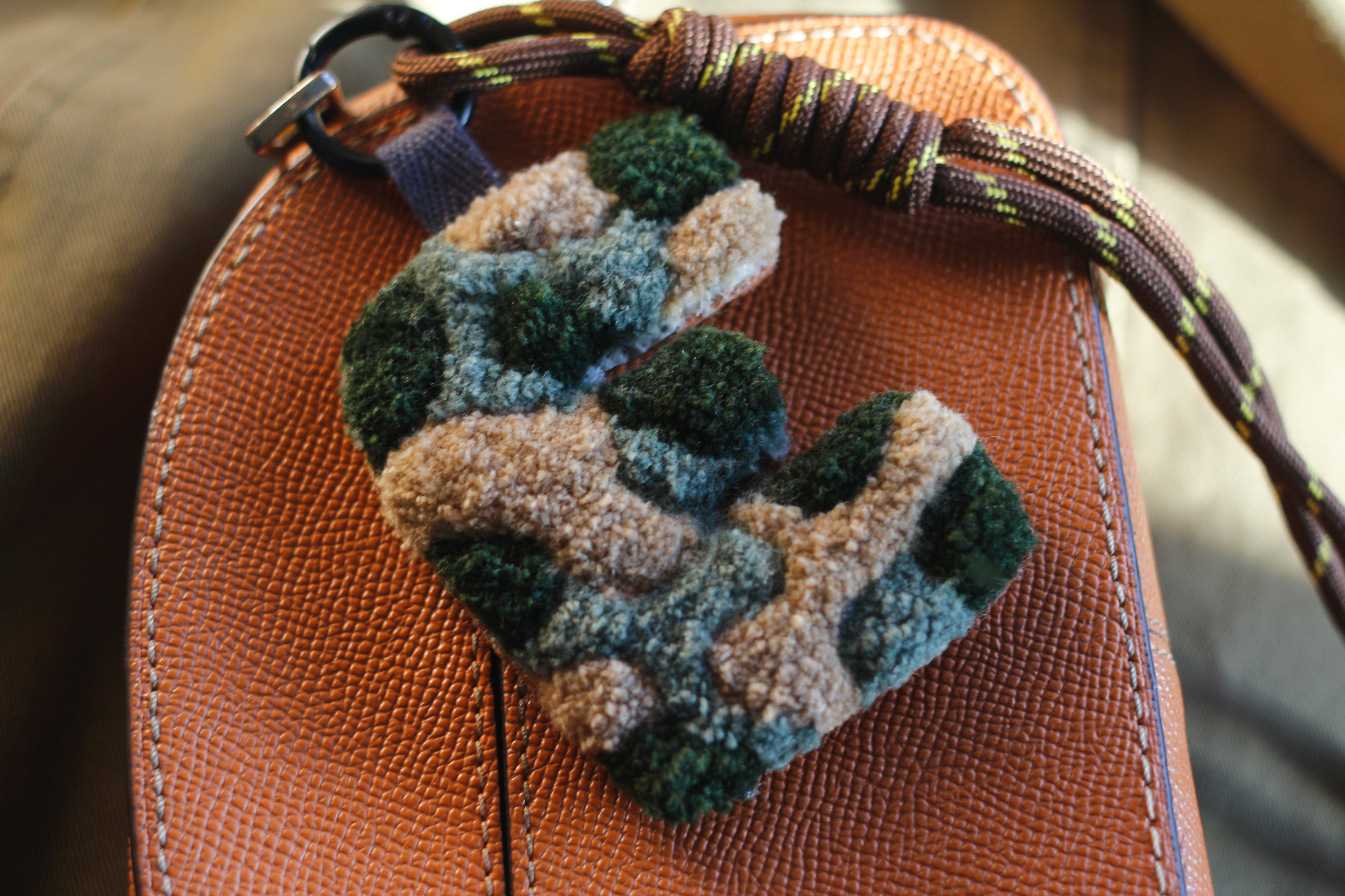 Camouflage Letter Keychain