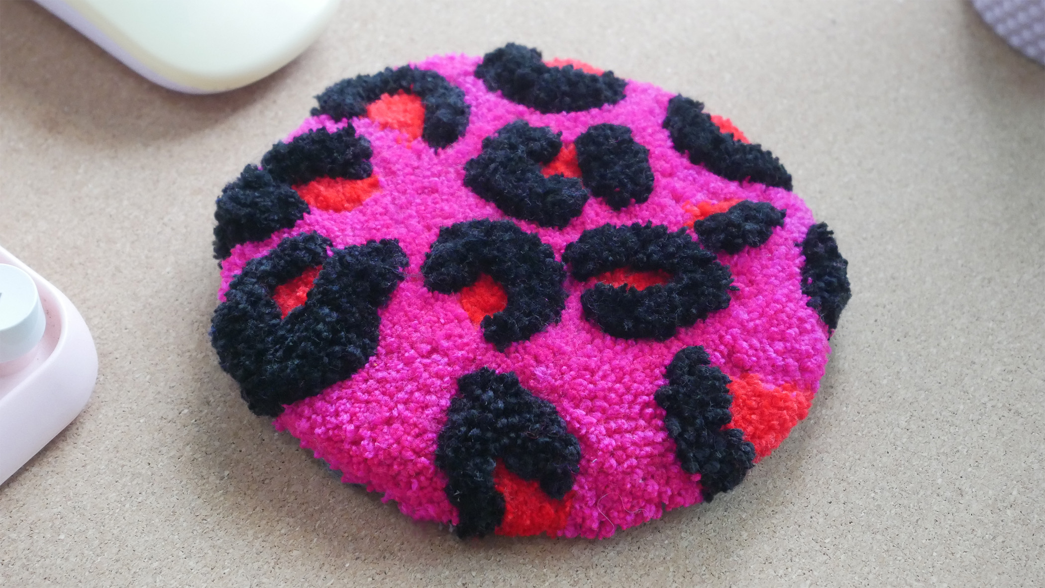 Leopard Print Round Cushion