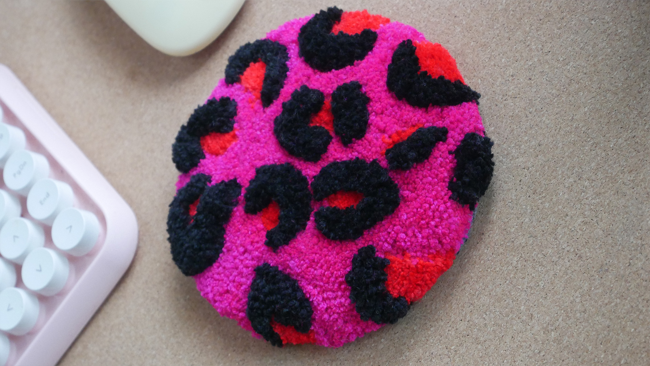Leopard Print Round Cushion
