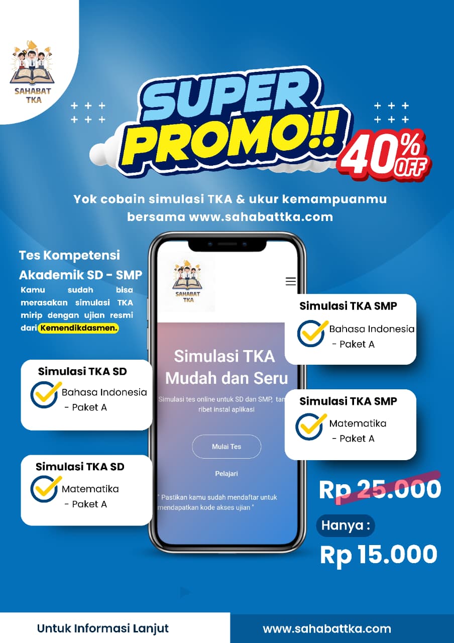 Simulasi TKA SMP - Bahasa Indonesia Paket A