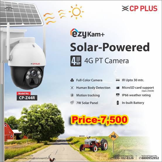 CP PLUS Solar-Powered 4MP PT Camera