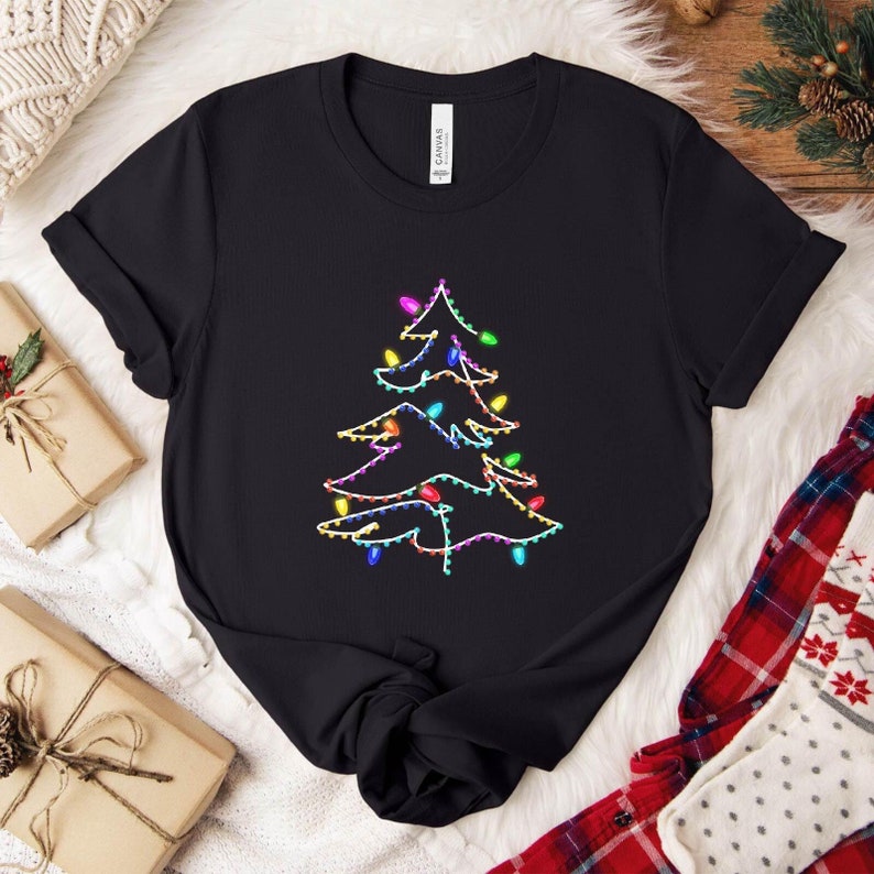 Christmas Light Tree Shirt: Funny Xmas Party Tee