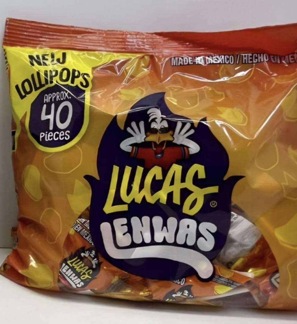 LENWAS LUCAS. SABOR MANGO. 40 PIEZAS