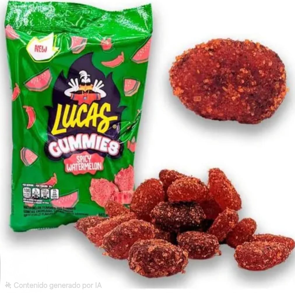 LUCAS GUMMIES SPICY WATERMELON. 6 BOLSAS 