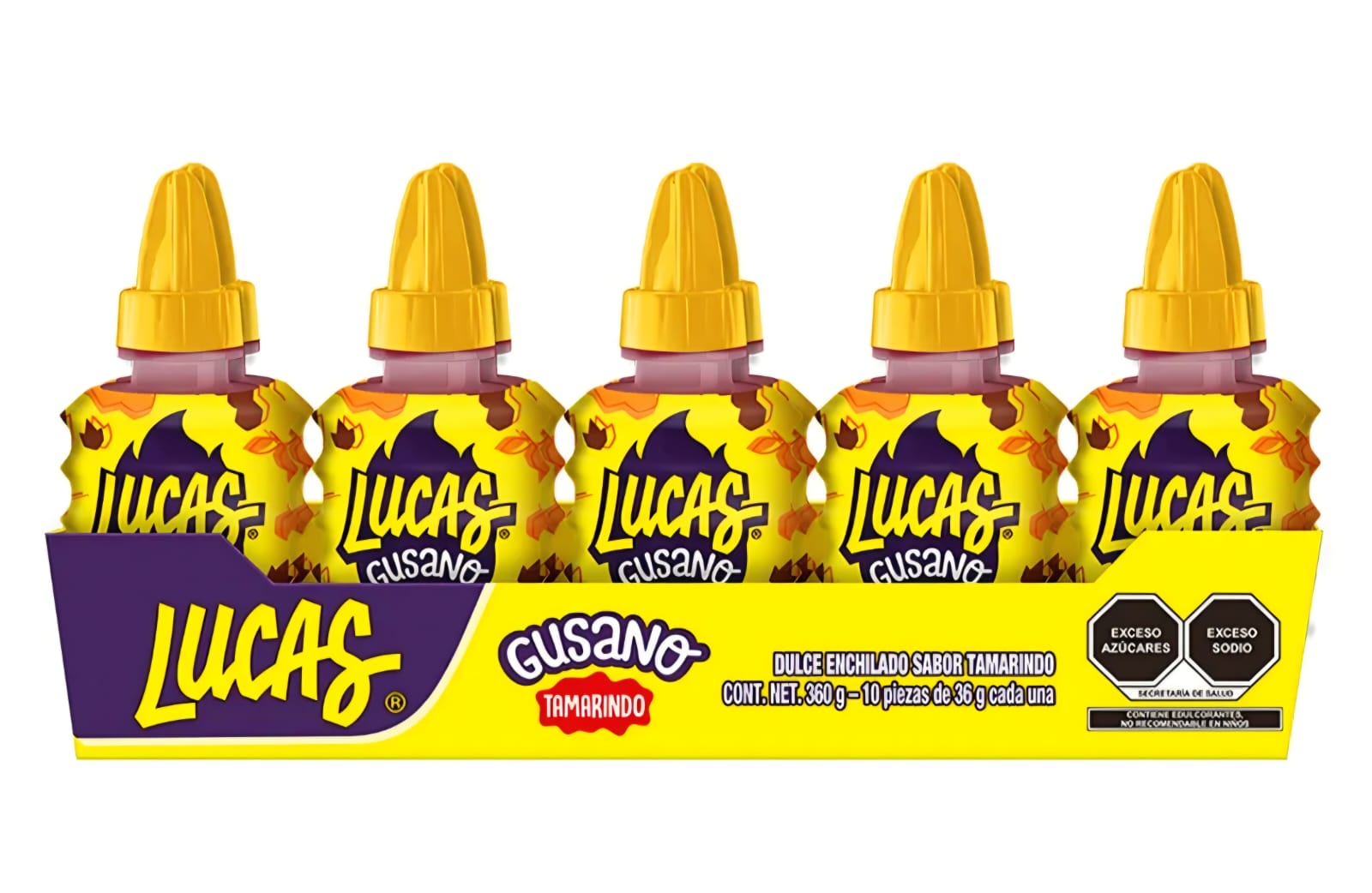 LUCAS GUSANO TAMARINDO. 10 PIEZAS