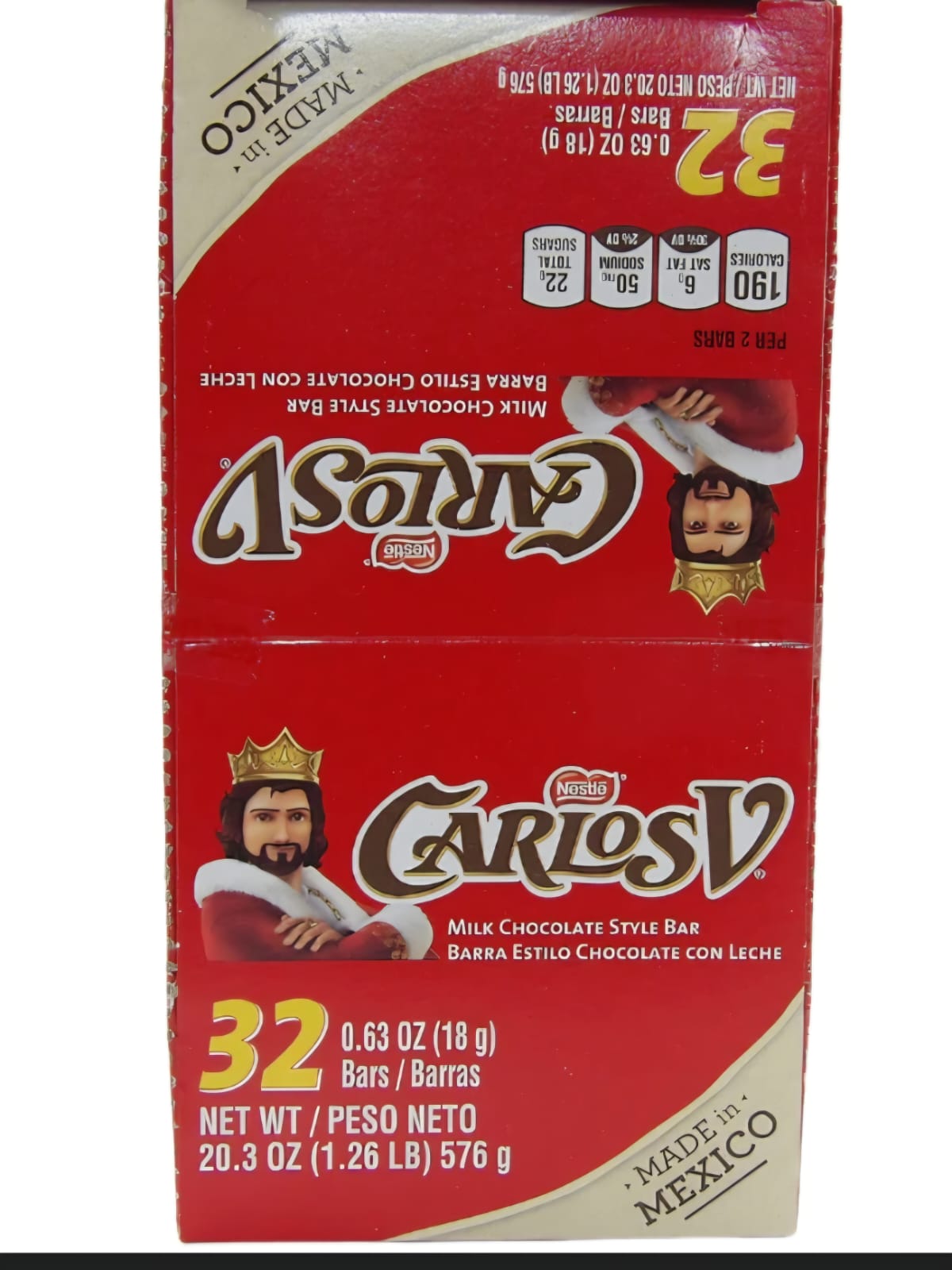 CARLOS V. CAJA CON 32 UNIDADES