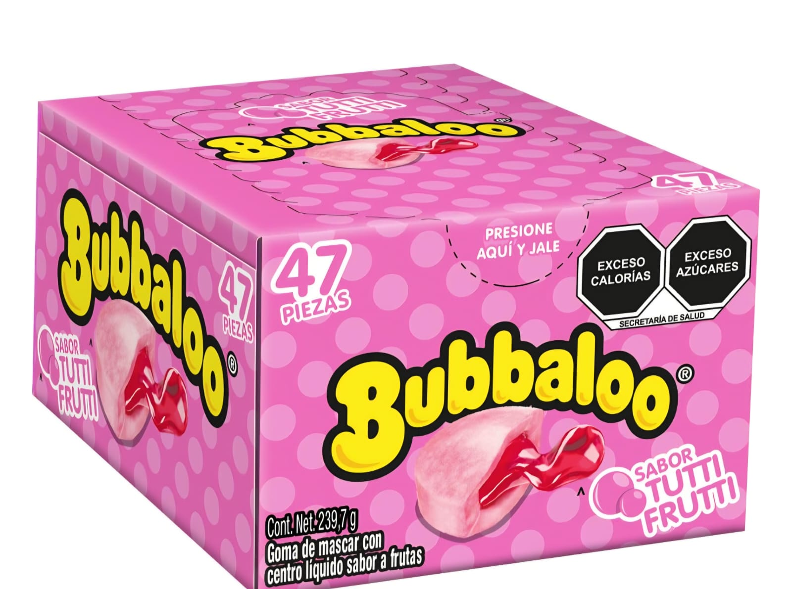 BUBBALOO TUTTI FRUTTI. 47 UNIDADES