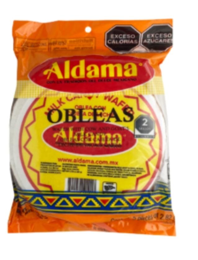 OBLEAS CHICAS DE CAJETA. MARCA ALDAMA. 5 UNIDADES