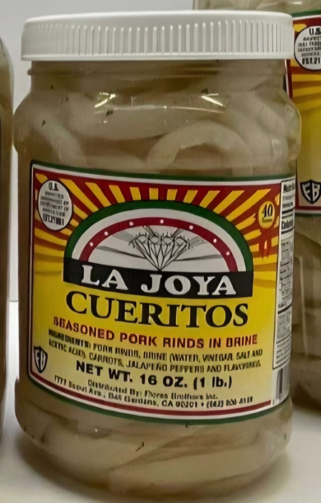 CUERITOS ENCURTIDOS. MARCA LA JOYA. 1 LIBRA