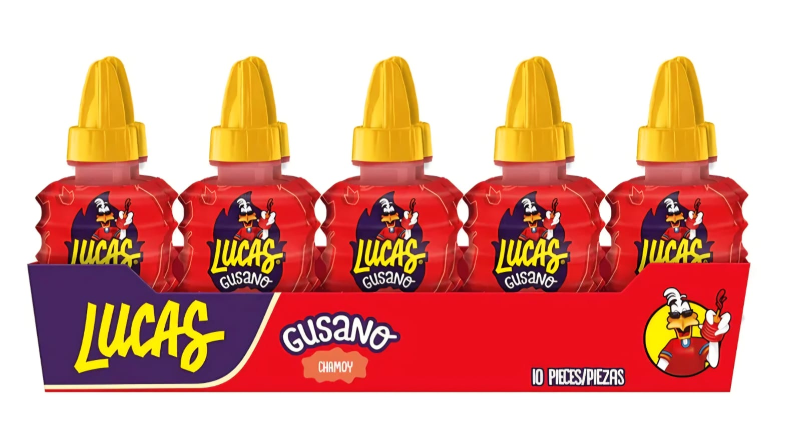 LUCAS GUSANO CHAMOY. 10 PIEZAS