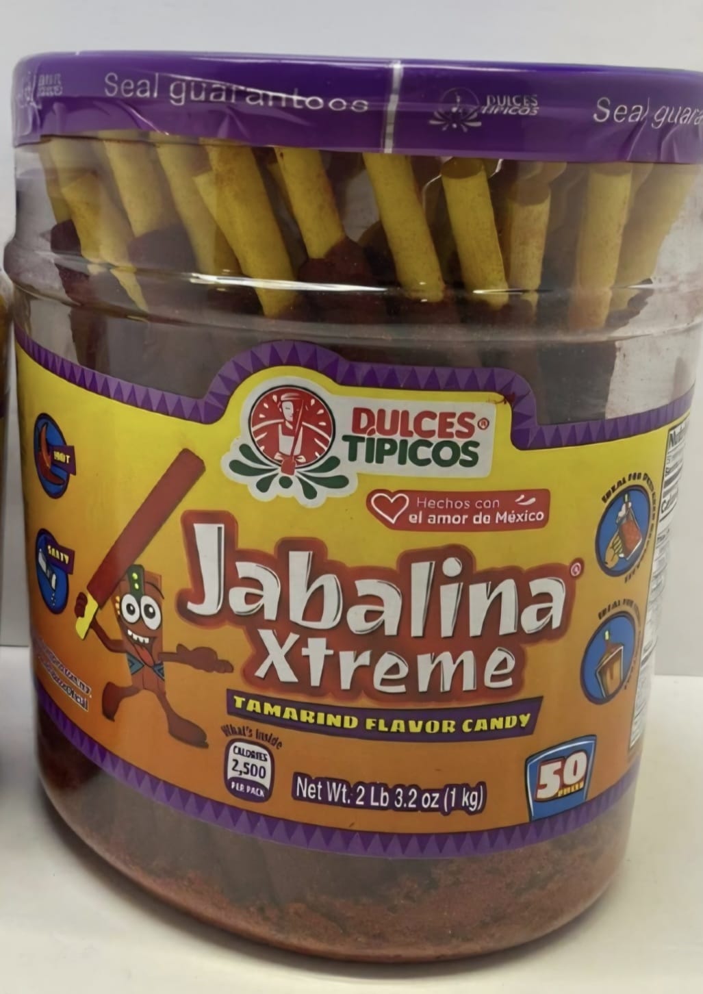 JABALINA XTREME DE TAMARINDO CON CHILE. 50 UNIDADES