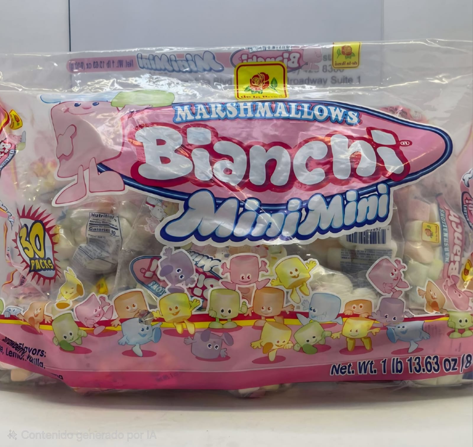 MARSHMALLOWS BIANCHI. MINI MINI.30 PIEZAS INDIVIDUALES 