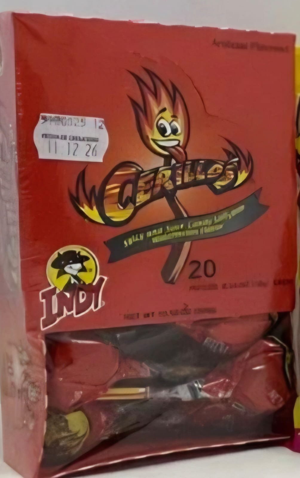 CERILLOS SANDÍA. PALETAS DE DULCE ACIDITA . CONT. 20 PIEZAS