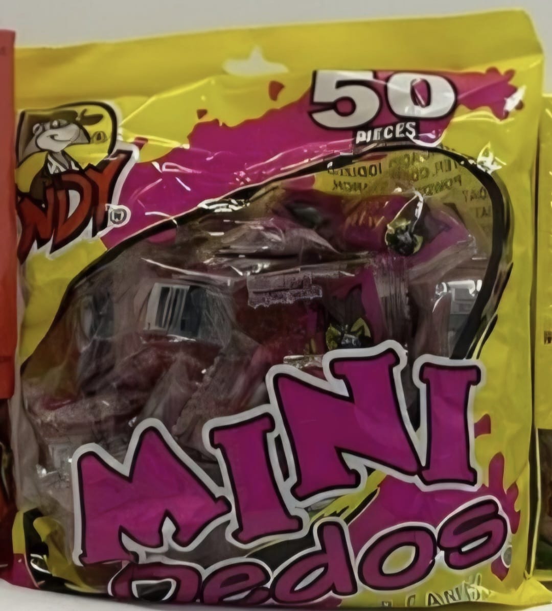 MINI DEDOS. MARCA INDY. DULCES PICOSITOS. 50 PIEZAS