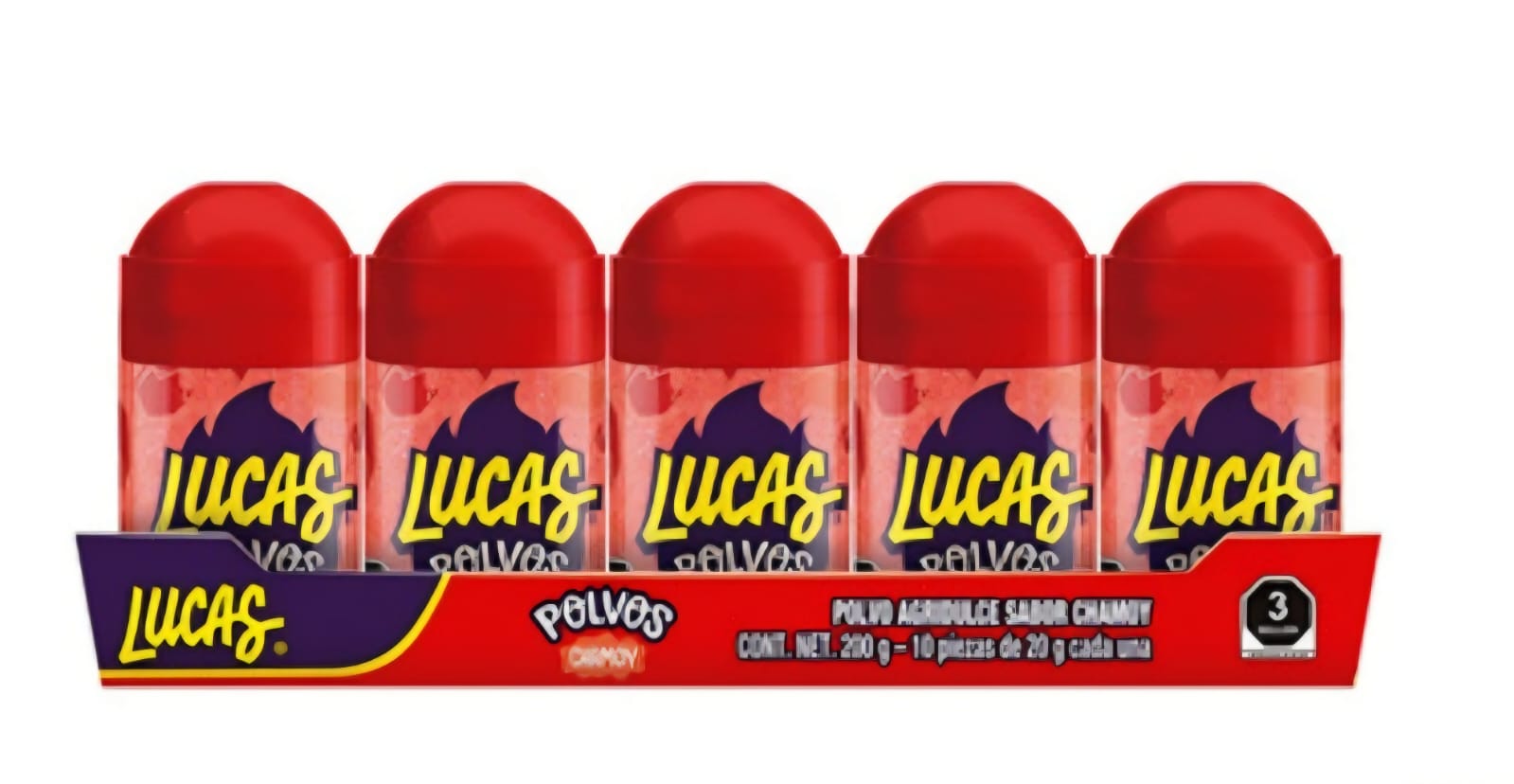 LUCAS POLVOS CHAMOY. 10 UNIDADES