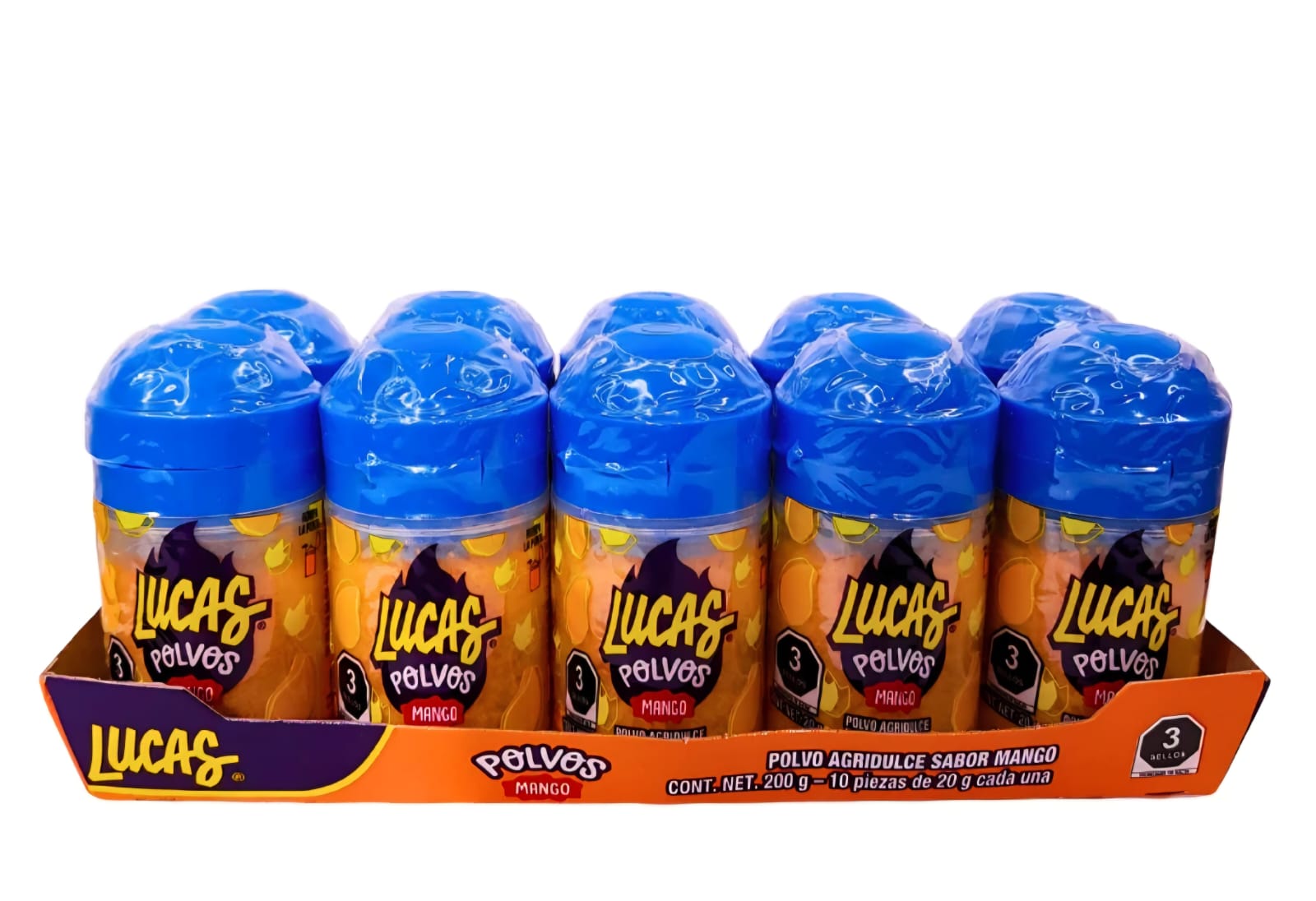 LUCAS POLVOS MANGO. 10 UNIDADES