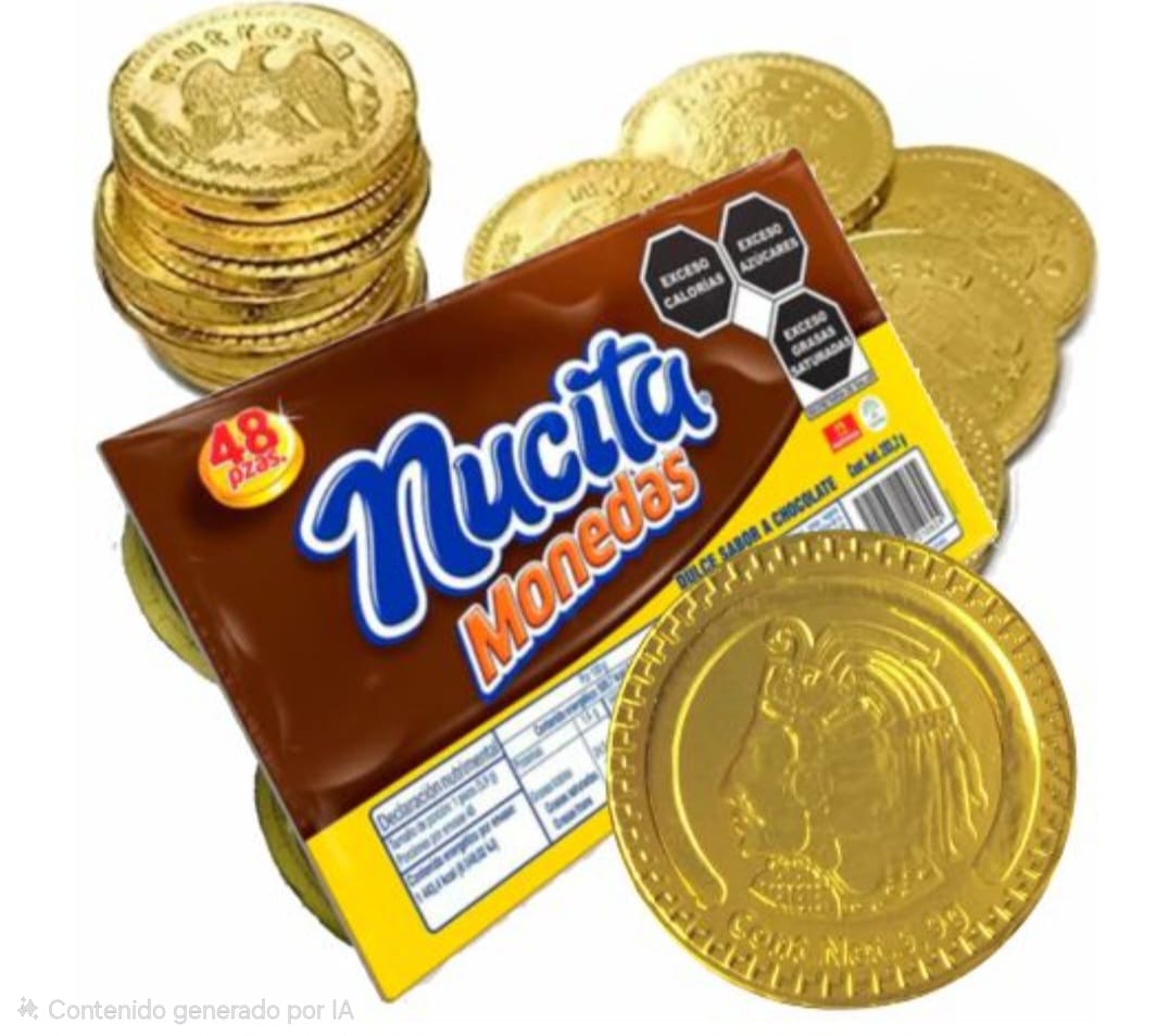NUCITA MONEDAS AVELLANA. 48 PIEZAS