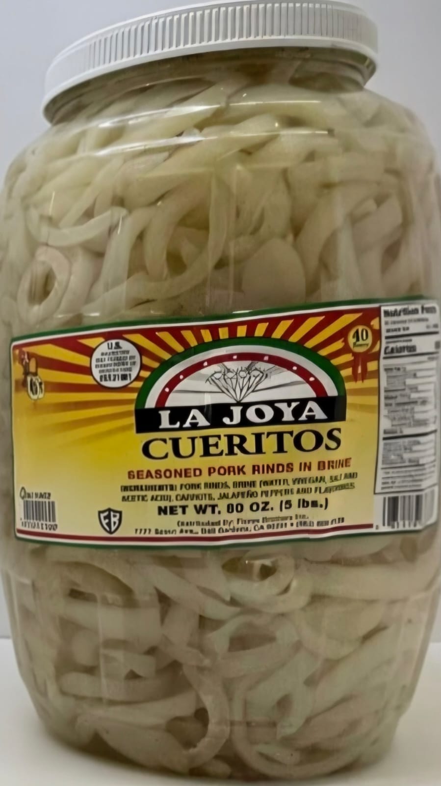 CUERITOS ENCURTIDOS. MARCA LA JOYA. 5 LIBRAS