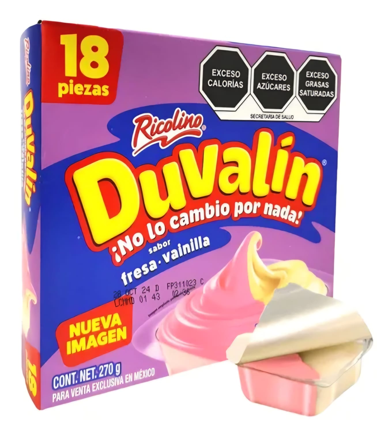 DUVALIN. VAINILLA/FRESA. 18 PIEZAS