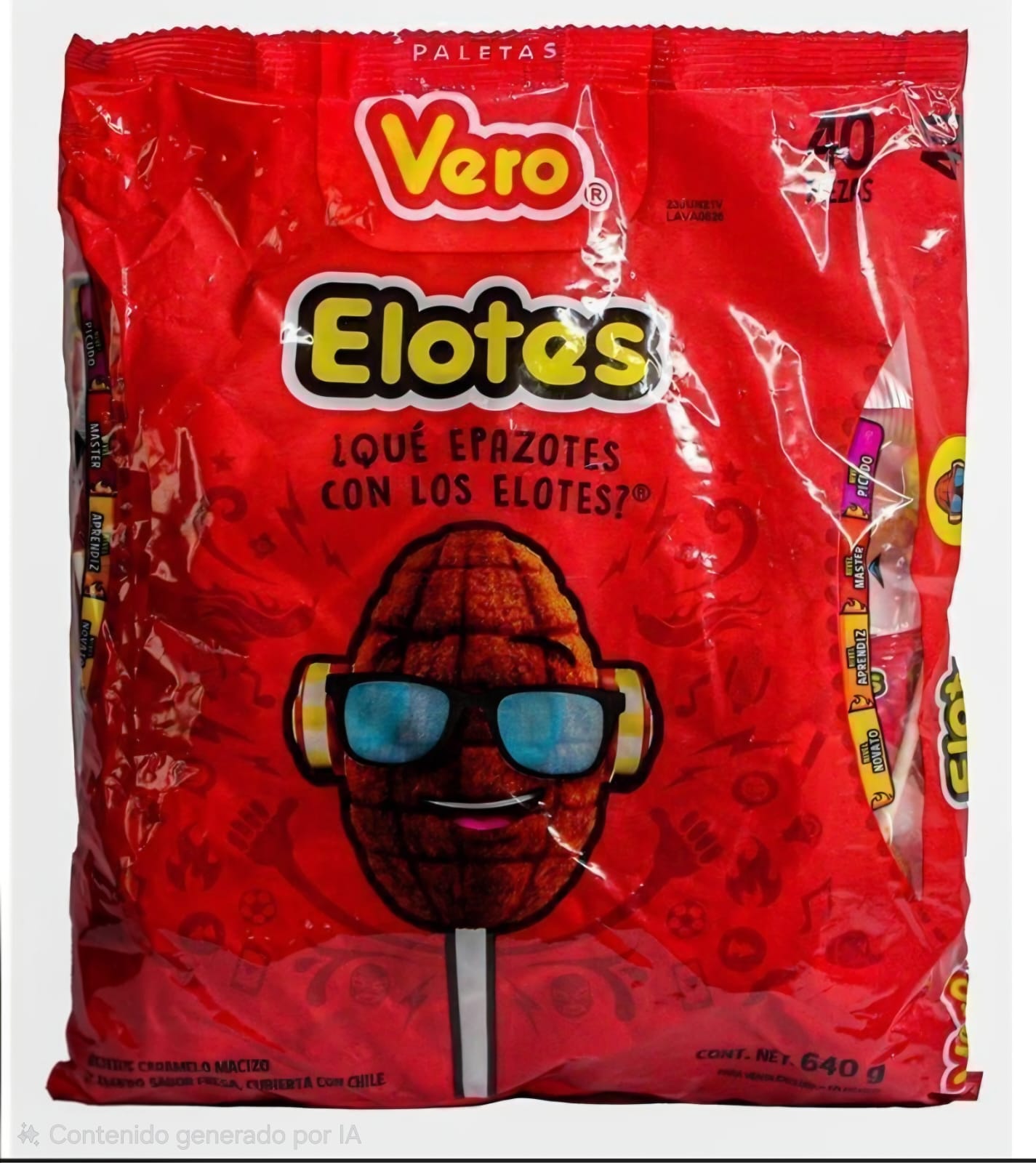 PALETAS VERO ELOTE ENCHILADO. 40 PIEZAS