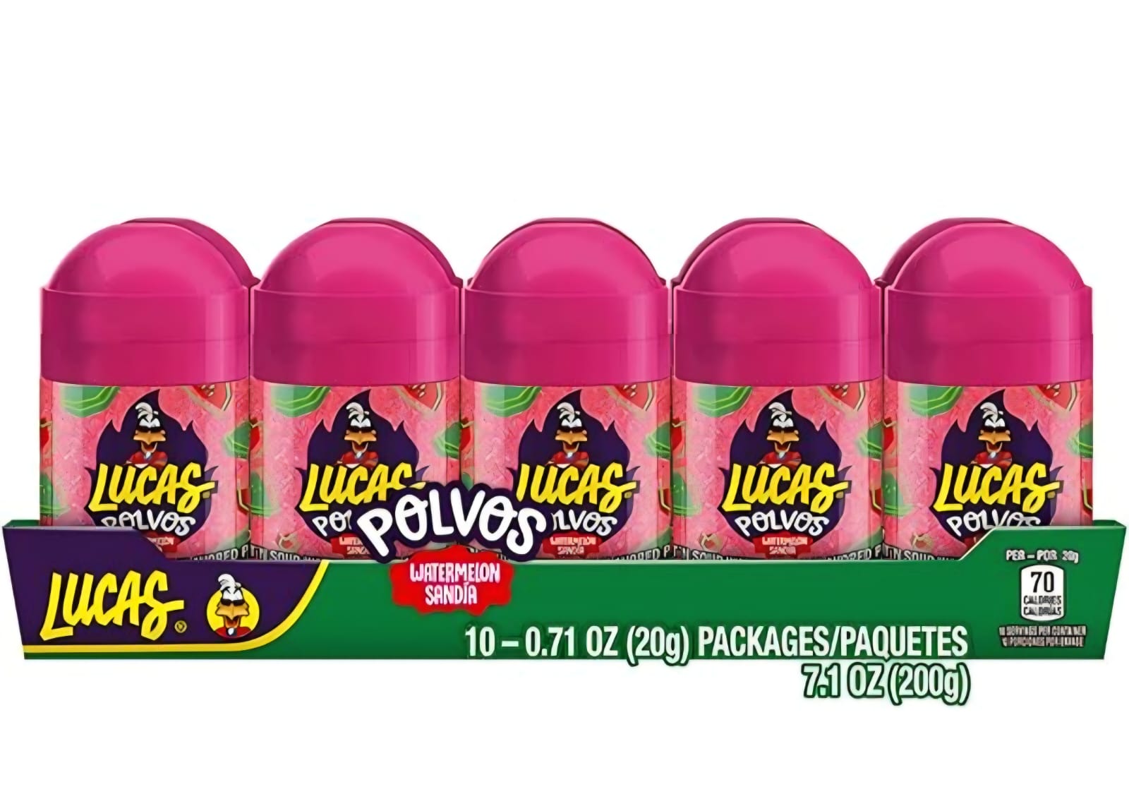 LUCAS  BABY POLVOS SANDÍA. 10 UNIDADES