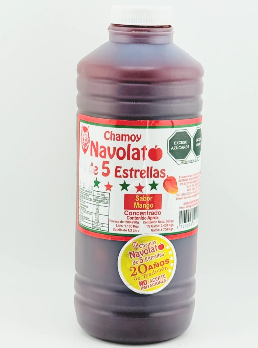 NAVOLATO CHAMOY MANGO. 1.1 LT