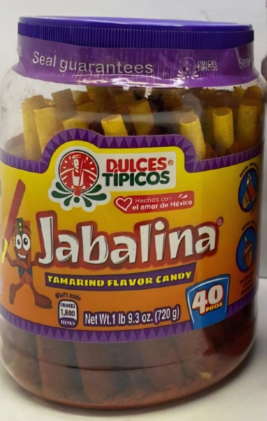 JABALINA DE TAMARINDO CON CHILE. 40 UNIDADES