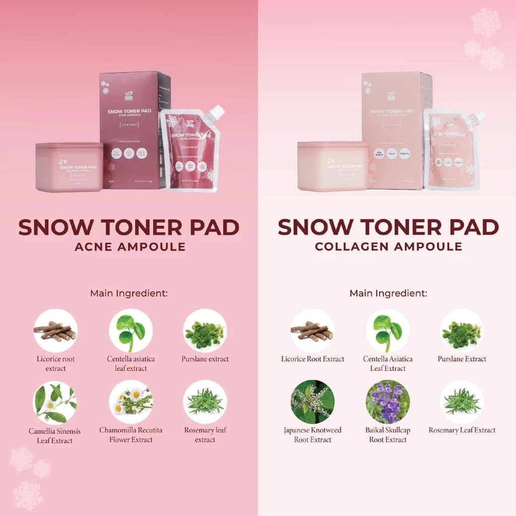 SNOW TONER PAD ACNE & COLLAGEN