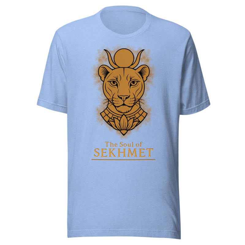 The Soul of Sekhmet Lioness and Title unisex t-shirt