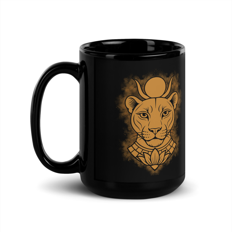 The Soul of Sekhmet Lioness and Title mug