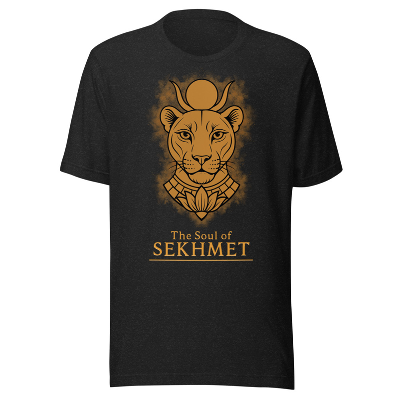 The Soul of Sekhmet Lioness and Title unisex t-shirt