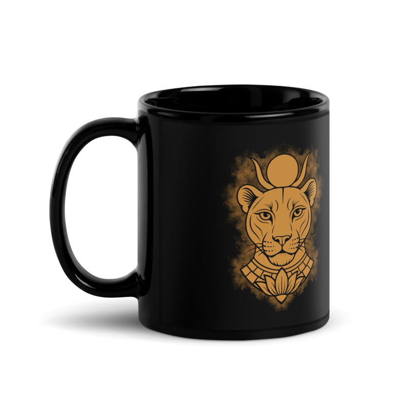 The Soul of Sekhmet Lioness and Title mug