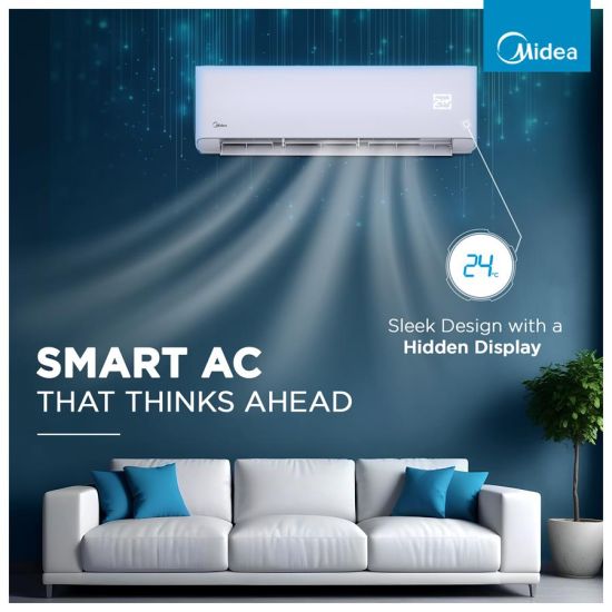 Midea SANTIS PRO-X DLX 1.5 Ton 3 Star Split Inverter AC-MAI19SP3R35F0