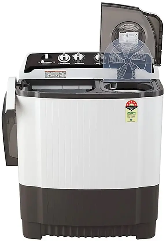 LG 8Kg Semi Automatic Washing Machine, Roller Jet Pulsator + Soak, Dark Grey, 5 Star