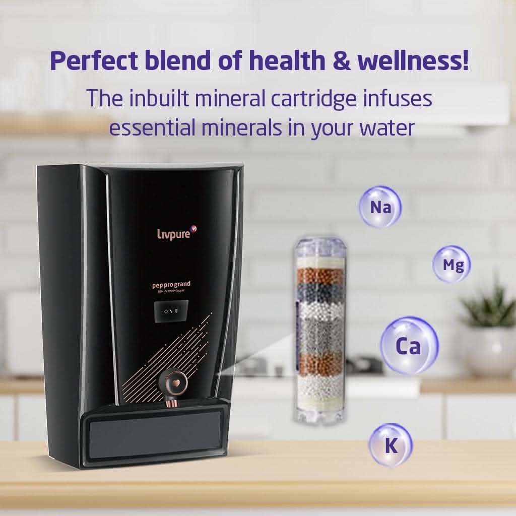 Livpure Pep Pro Grand Copper RO + UV + Mineralizer Water Purifier