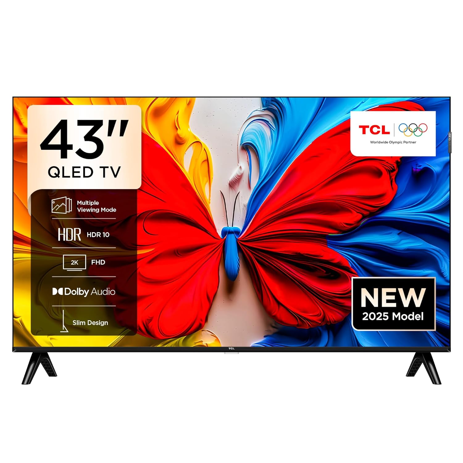 TCL 108 cm (43 inches) Full HD QLED Google TV, 43S5K, Black