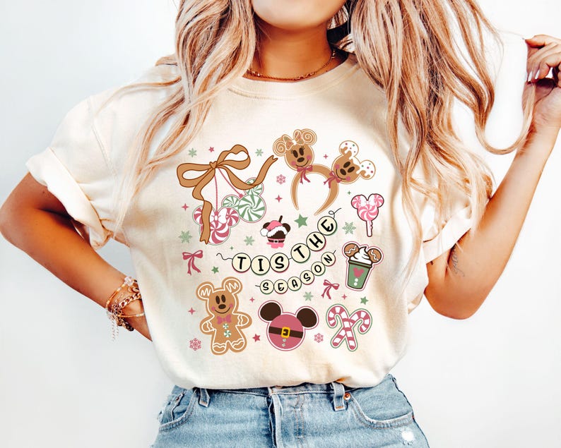 Mickey and Minnie Gingerbread Christmas Shirt, Disney Christmas Tis The Season Sweatshirt, Disneyland Christmas Sweater, Christmas Party