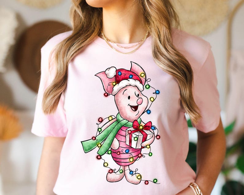Winnie the Pooh Characters Christmas Shirt, Disney Christmas Party T-Shirt, The Pooh Eeyore Tigger Piglet Christmas Sweatshirt, The Xmas Tee
