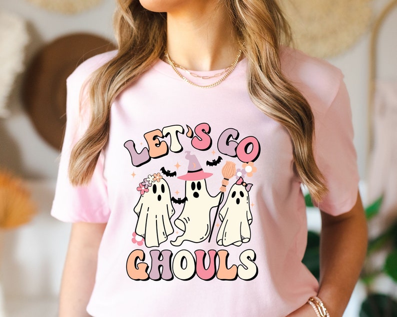 Lets Go Ghouls Shirt, Spooky Season Tee, Vintage Halloween Shirt, Retro Halloween Cowgirl Shirt, Cowgirl Halloween Shirt,Vintage Ghost Shirt