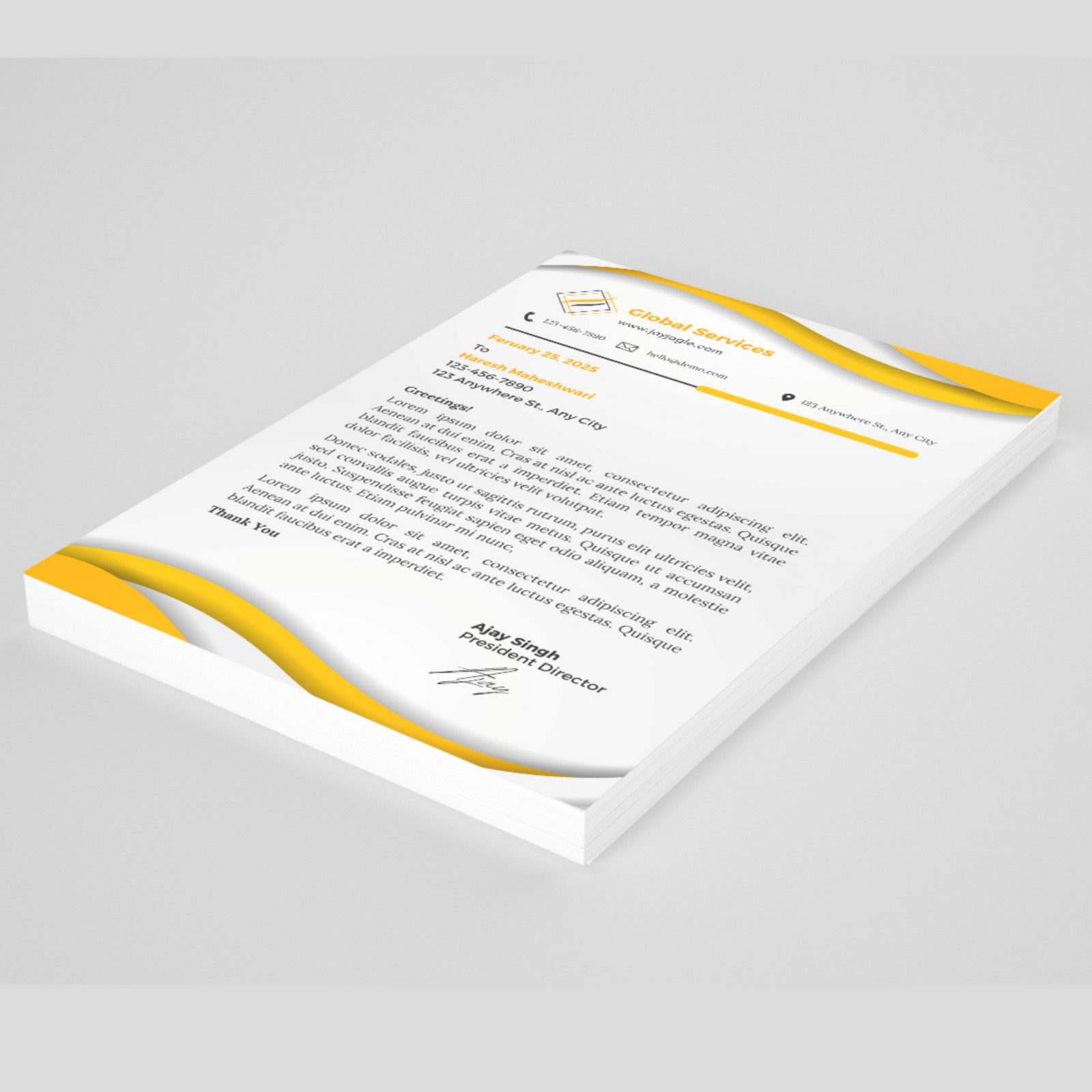 Professional Letterheads for Corporate Use