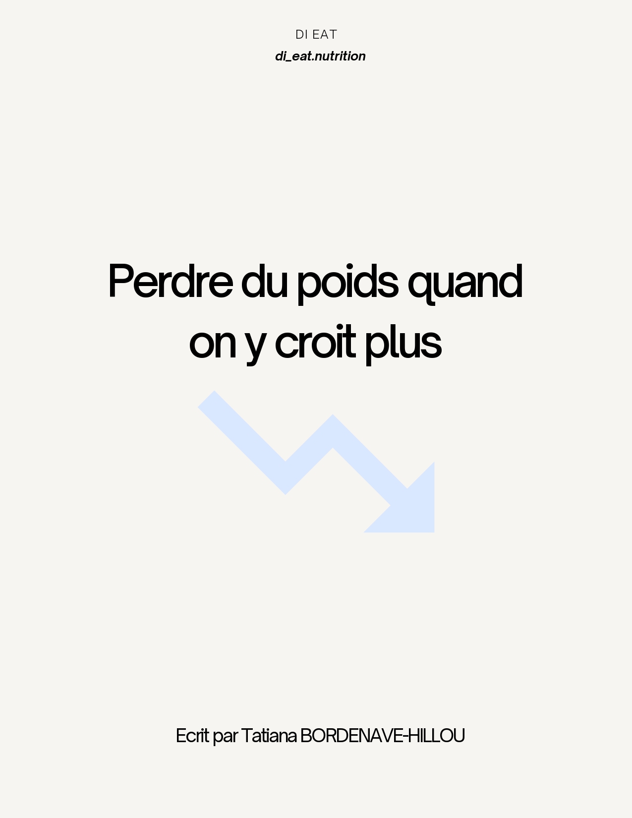 Perdre du poids quand on y croit plus