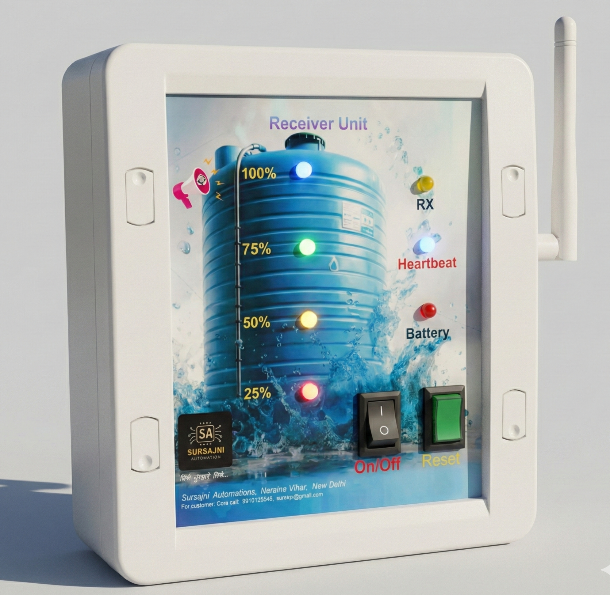 SurSajni Wireless Water Level Indicator