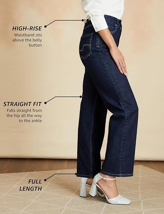 Symbol Premium Women's Straight fit Jeans (High Rise | Full Length) (Available in Plus Sizes)
