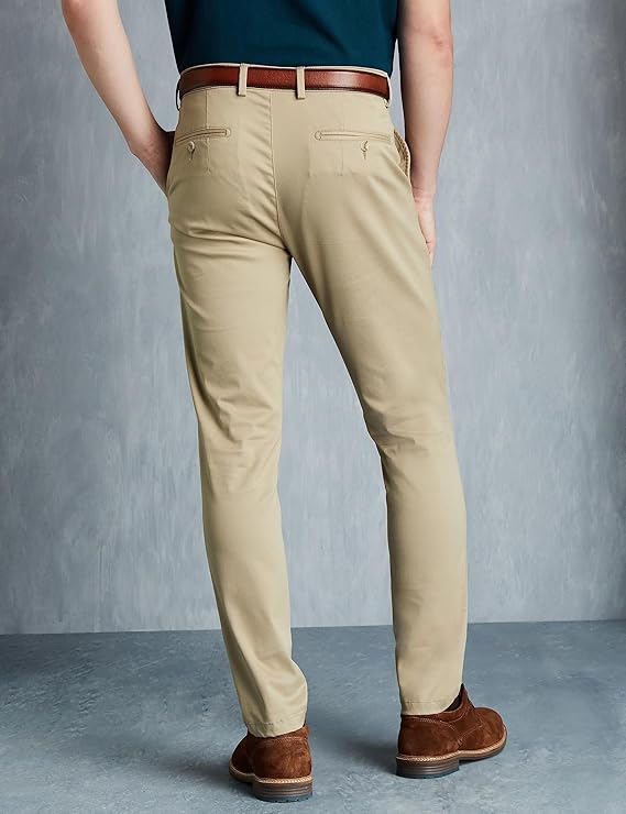 Symbol Premium Men's Slim Fit Flexi Waist Casual Pants | Stretchable Chinos | Stylish Office Fashion Trousers