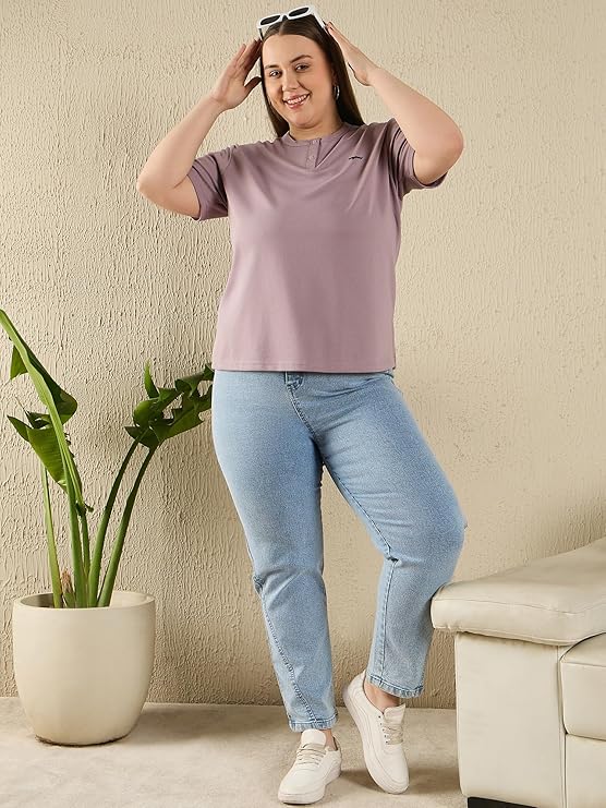 CUPID Women Comfortable Cotton Round Neck Half Sleeve Casual T-Shirt, Sleep, Night, Yoga, Daily Gym n Lounge Wear Short Tee/Top for Girls