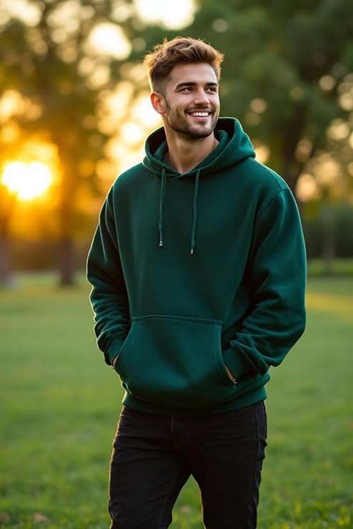 Glowic Men’s Hoodie | Oversized Stylish Sweatshirt for Winter Wear | Trendy Casual Hoodie for Men | Perfect for Gym, Travel, Streetwear Fashion