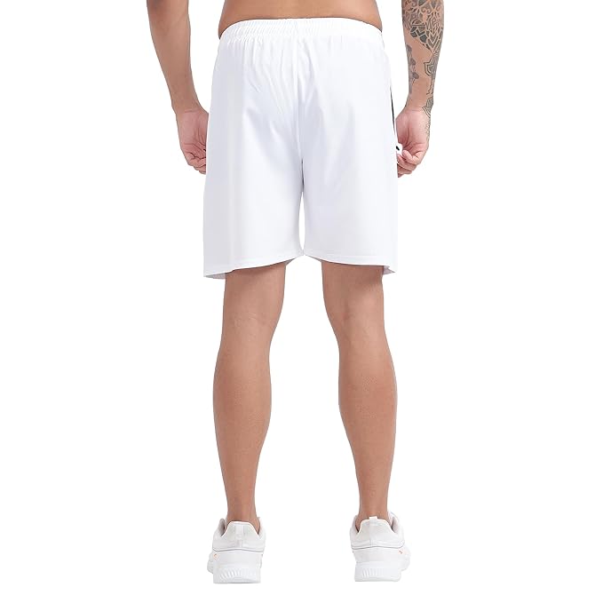 BLUE STAR SHARK Athletic Sports Shorts for Men with Zip Pockets and Elastic Waistband Quick Dry Lightweight Activewear.